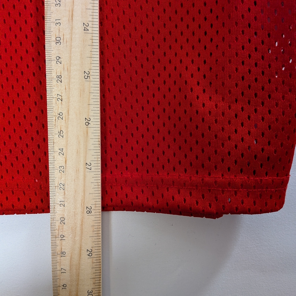 Stussy Mesh T-Shirt Men's S Red White City Logo Streetwear Jersey Tee - Picture 2 of 7